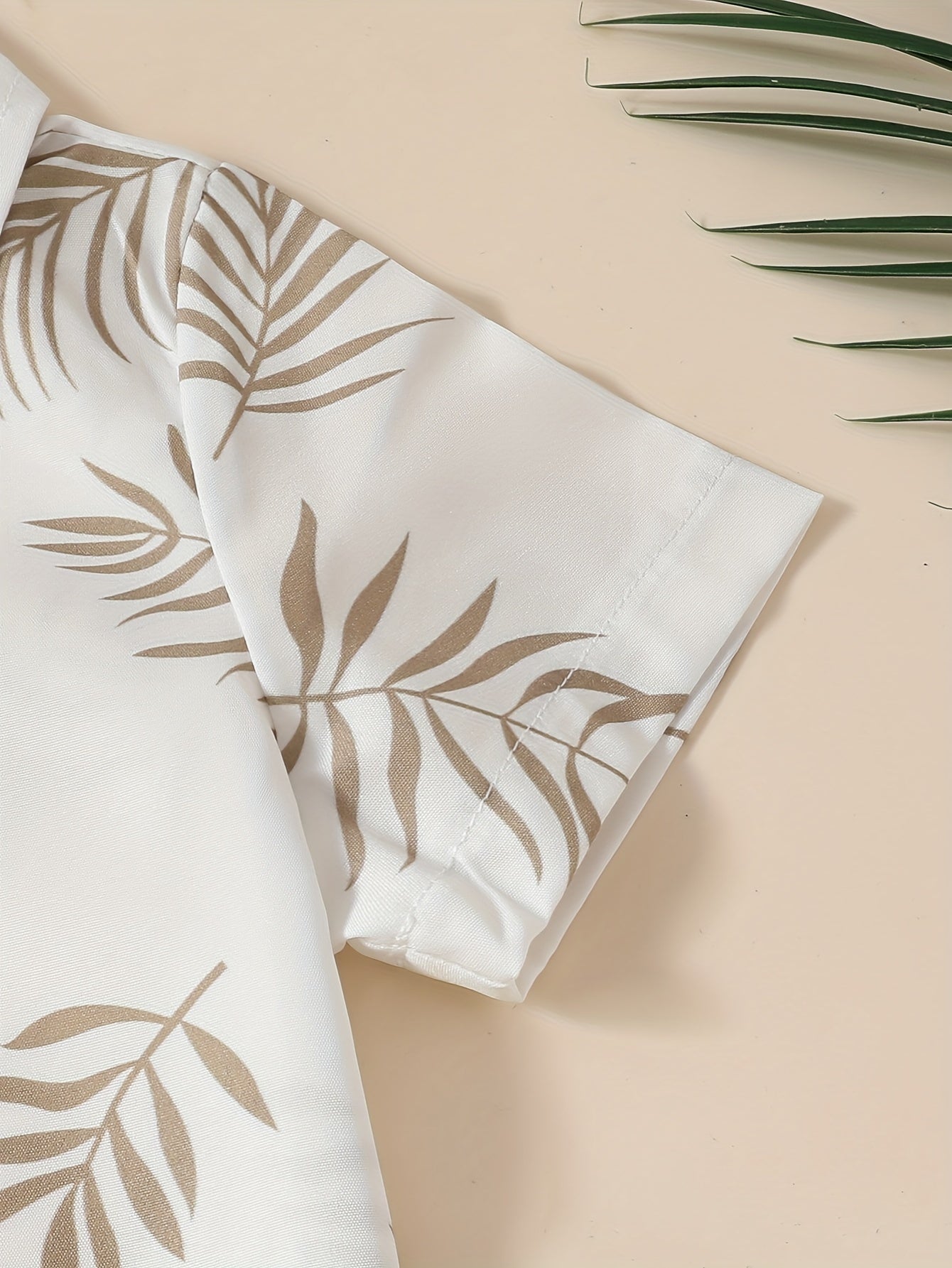 Baby Boy Beach Resort Wind Shirt and Shorts Set Tropical Pattern Casual 12 Months