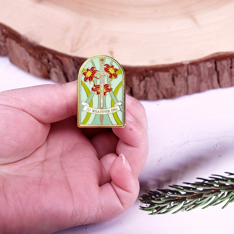 Vintage Fantaziya qilichi va gul broshi, kiyimlar, shlyapa, sumkalar uchun alloy pin