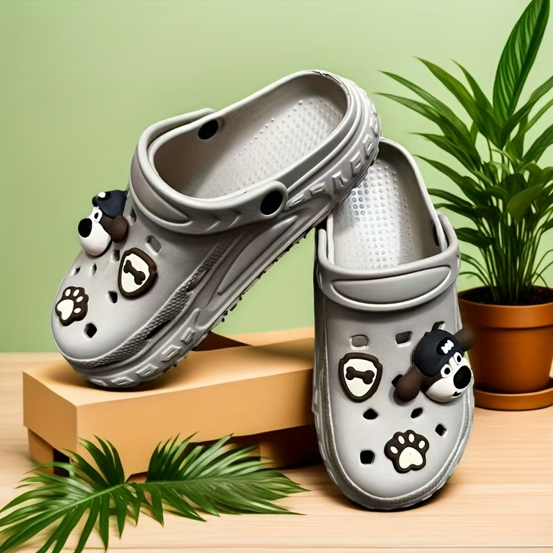 Women's Breathable EVA Slip-On Sandals with Cartoon Dog Design for Indoor Outdoor