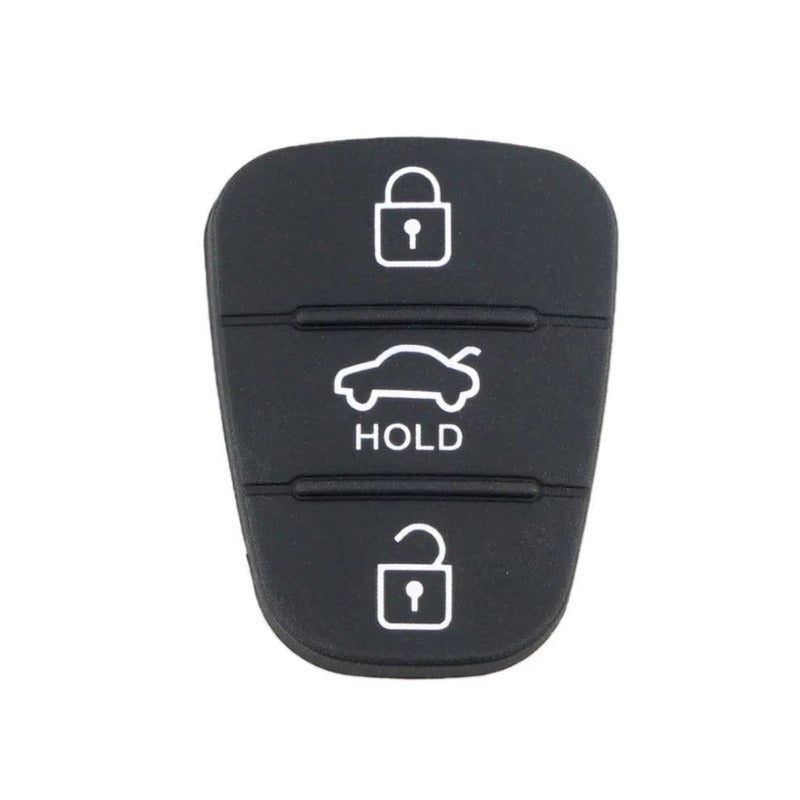 Black PU Rubber Car Key Fob Cover with Lock/Unlock Icons Replacement