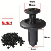 50pcs Black Plastic Rivet Fasteners for Car Door Trim Panel Clips