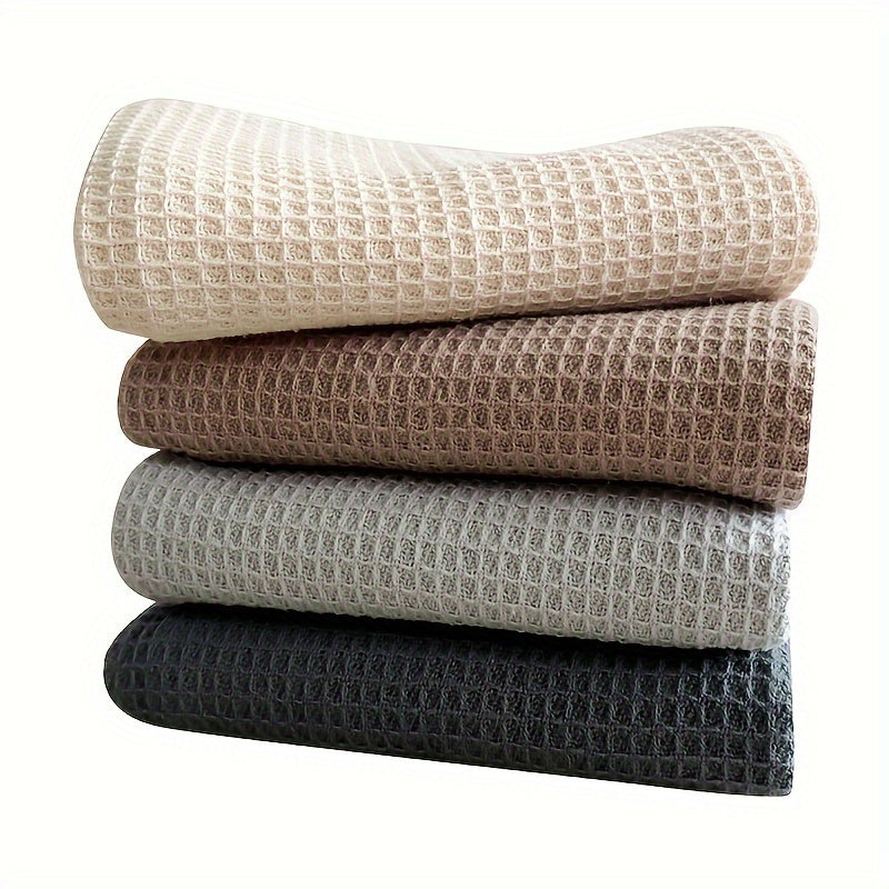 Ultra Absorbent Waffle Weave Cotton Dish Towels Set for Kitchen Cleaning and Drying