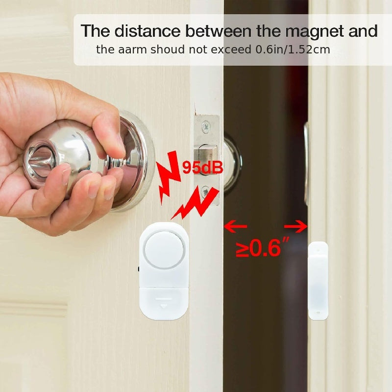 Wireless Door Window Alarm System with 95dB Loud Siren for Home Security and Pool Safety