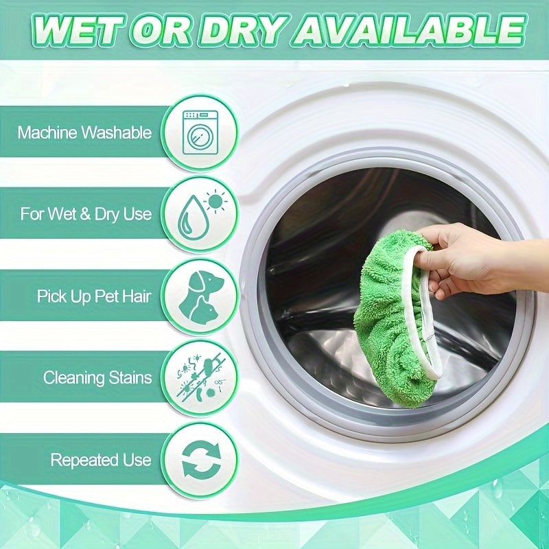 Reusable Mop Replacement Pads Set of 2, 4, or 8, Washable and Absorbent