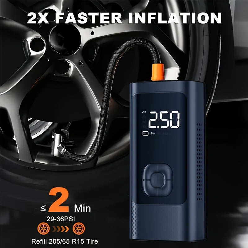 Rechargeable LED Tire Inflator for Cars Bikes Motorcycles Sports Balls Portable USB