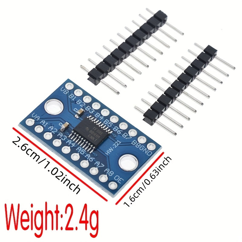 5-Pack TXS0108E High-Speed Full-Duplex Voltage Converter Modules 8-Channel Level Shifter for Microcontroller and Communication