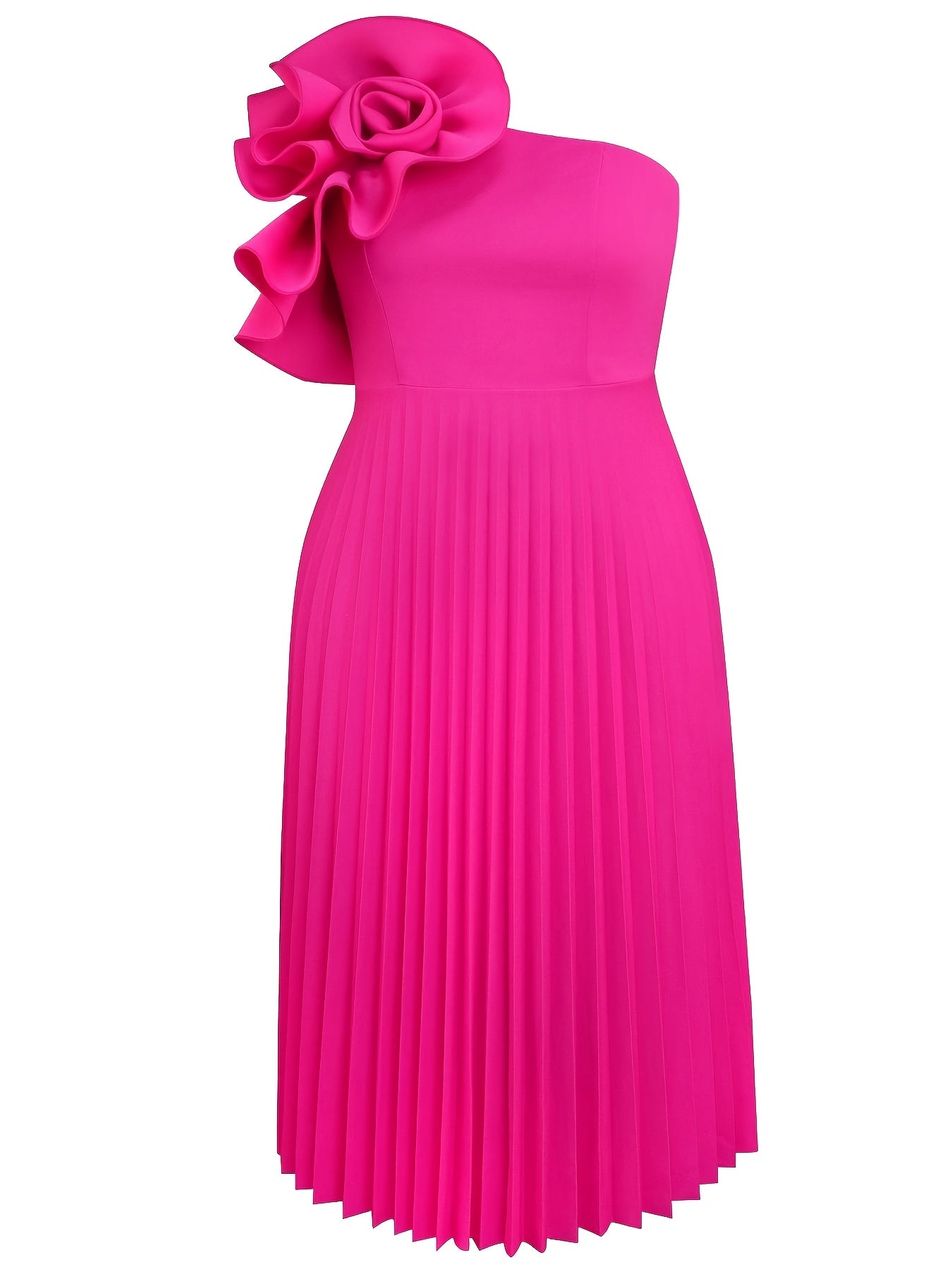 Women's Floral Off-the-Shoulder Ruffle Sleeve A-Line Dress Teal Midi Party Wear