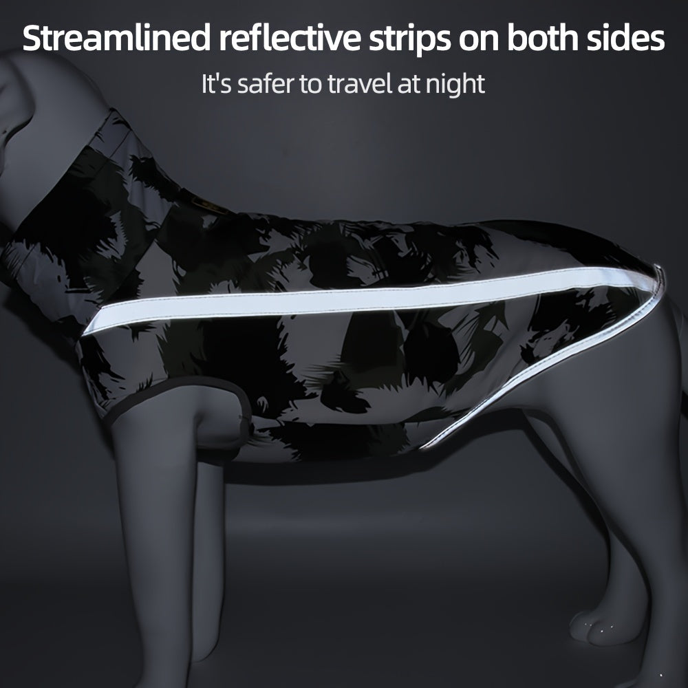 Waterproof Windproof Dog Jacket with Reflective Strips for All Breed Sizes