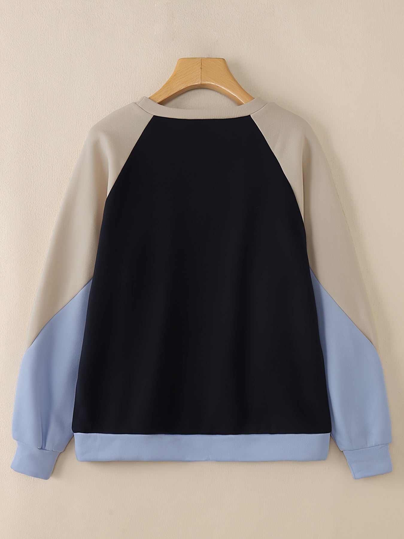 Женская oversize толстовка с цветными блоками и рукавами реглан, повседневная, для осени и весны