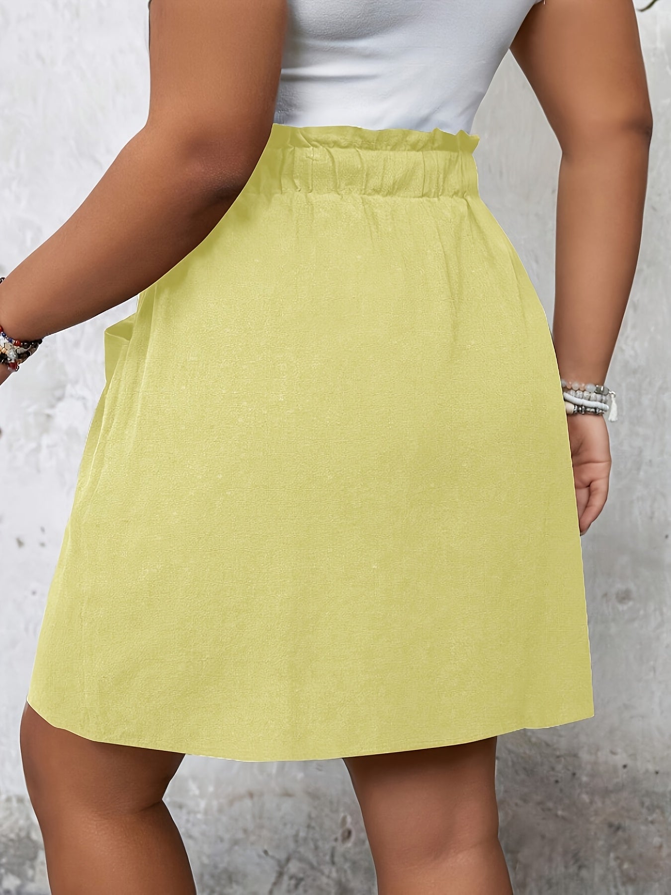 Women's Black A-Line Skirt with Pockets High-Waisted Casual Office