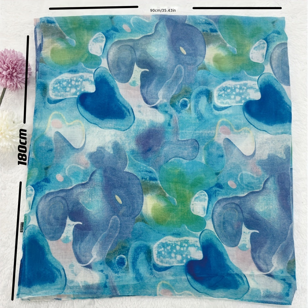 Breathable Tie-Dye Scarf for Women Sun Protection Casual Accessory