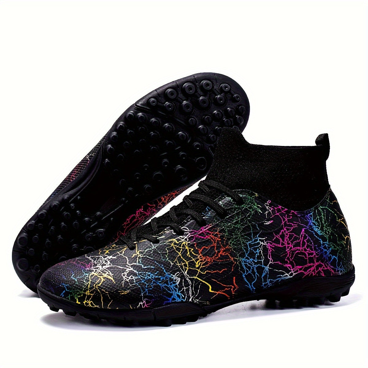 Yozgi, qishki va bahorgi barcha mavsumlarda ochiq havoda mashg'ulot va musobaqalar uchun mo'ljallangan, bo'yinli, sirpanmaydigan va mustahkam zamonaviy erkaklar TF futbol poyabzallari.