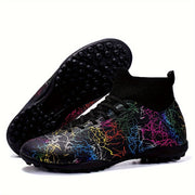 Yozgi, qishki va bahorgi barcha mavsumlarda ochiq havoda mashg'ulot va musobaqalar uchun mo'ljallangan, bo'yinli, sirpanmaydigan va mustahkam zamonaviy erkaklar TF futbol poyabzallari.