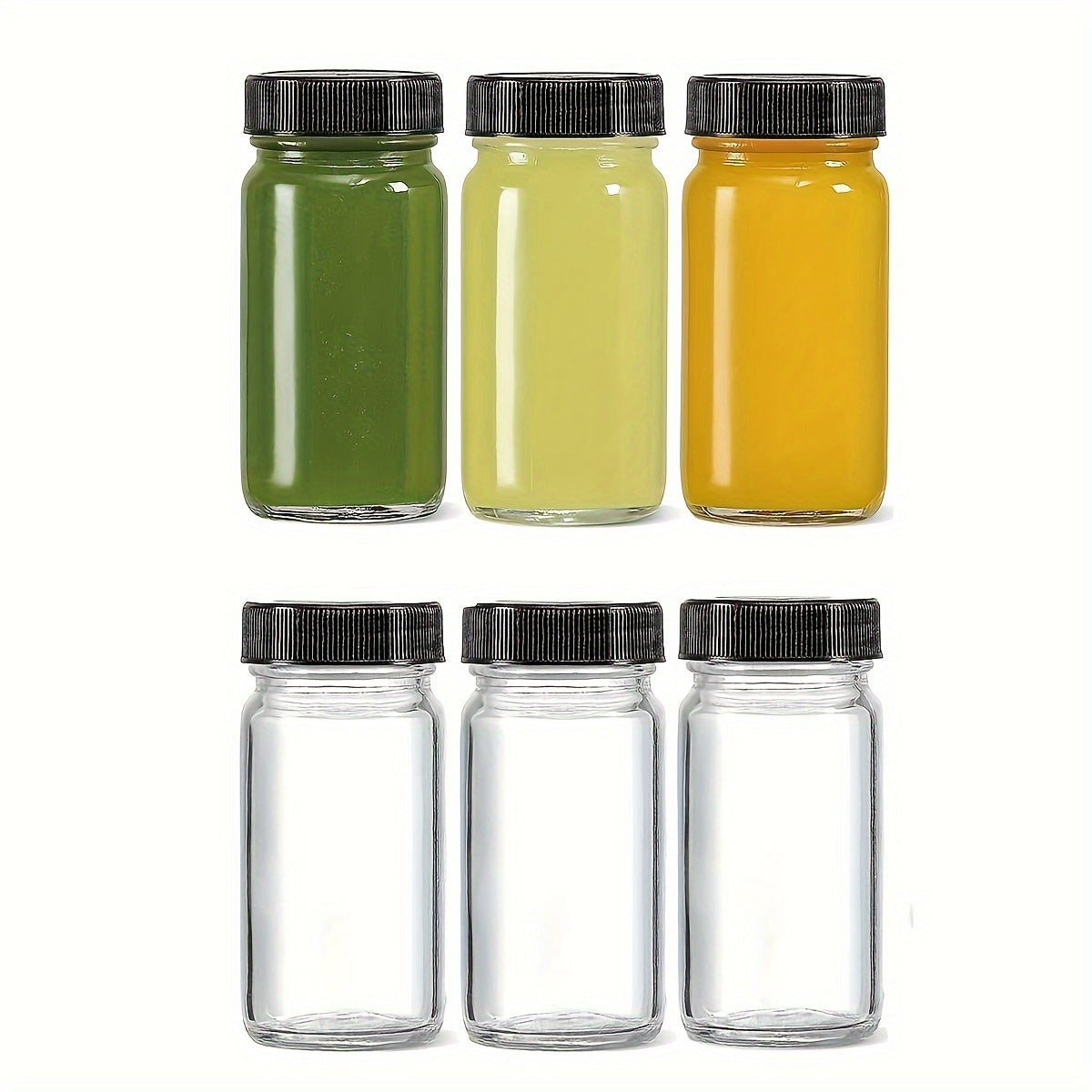 6 Mini Glass Spray Bottles Reusable Hand Washable for Liquids Juice and Samples