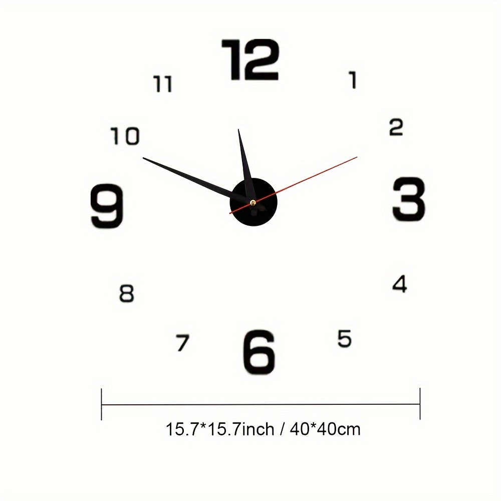 Digital European Style Luminous Wall Clock for Study and Living Room Silent Punch-Free