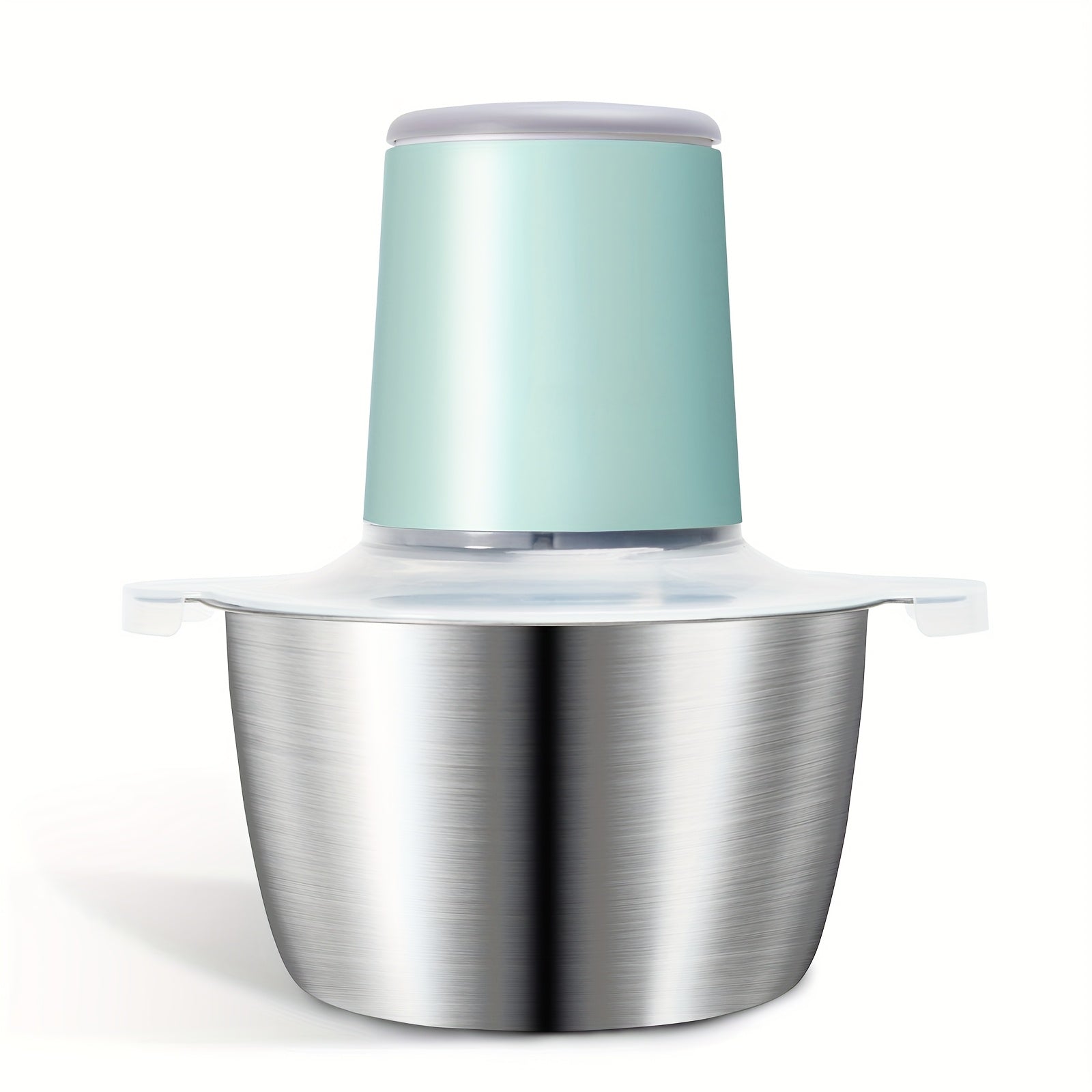 Procesador de alimentos de acero inoxidable de 8 tazas con cuchillas, carga USB, batería recargable