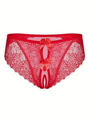 Women's Black Lace Crotchless Panties Lingerie Sexy Erotic Underwear