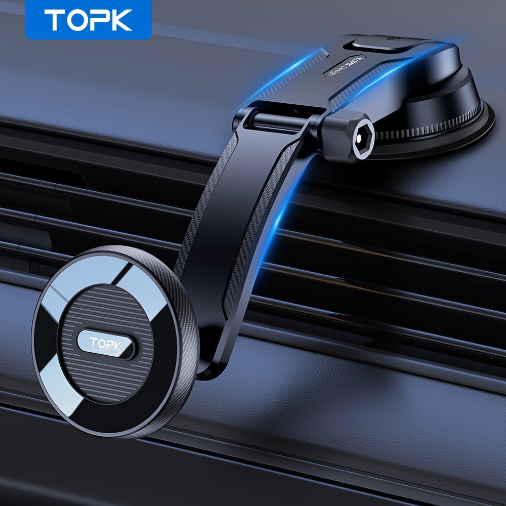 Magnetic Car Phone Mount Universal Adjustable Horizontal and Vertical Hold