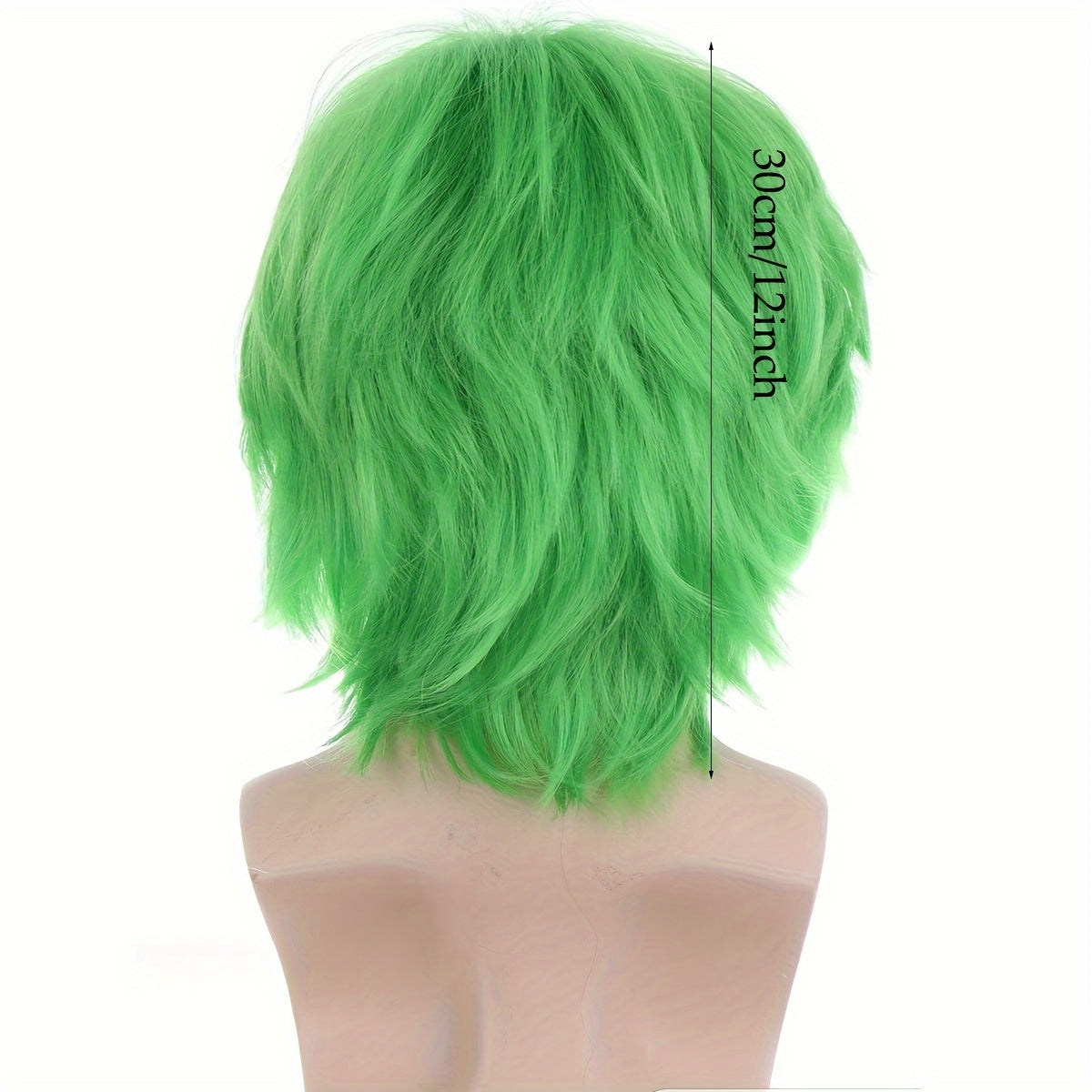 Unisex Curly Full Top Anime Cosplay Wig Head Cover for Costume and Party