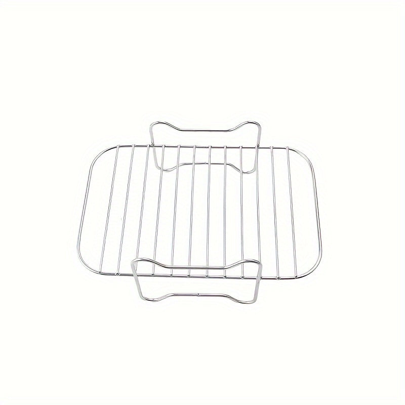 Havo fritüri uchun aksessuarlar to'plami, grill qismi, bug'lash panjalari va ikki qozonli qism bilan