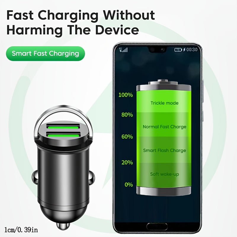 Двойное автомобильное зарядное устройство USB 200 Вт Быстрая зарядка Универсальная совместимость для смартфонов