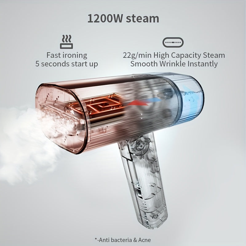 Portativ 1200W kiyimlar uchun bug'lovchi, 22G/Min bug' bilan, zanglamaydigan po'latdan yasalgan plita