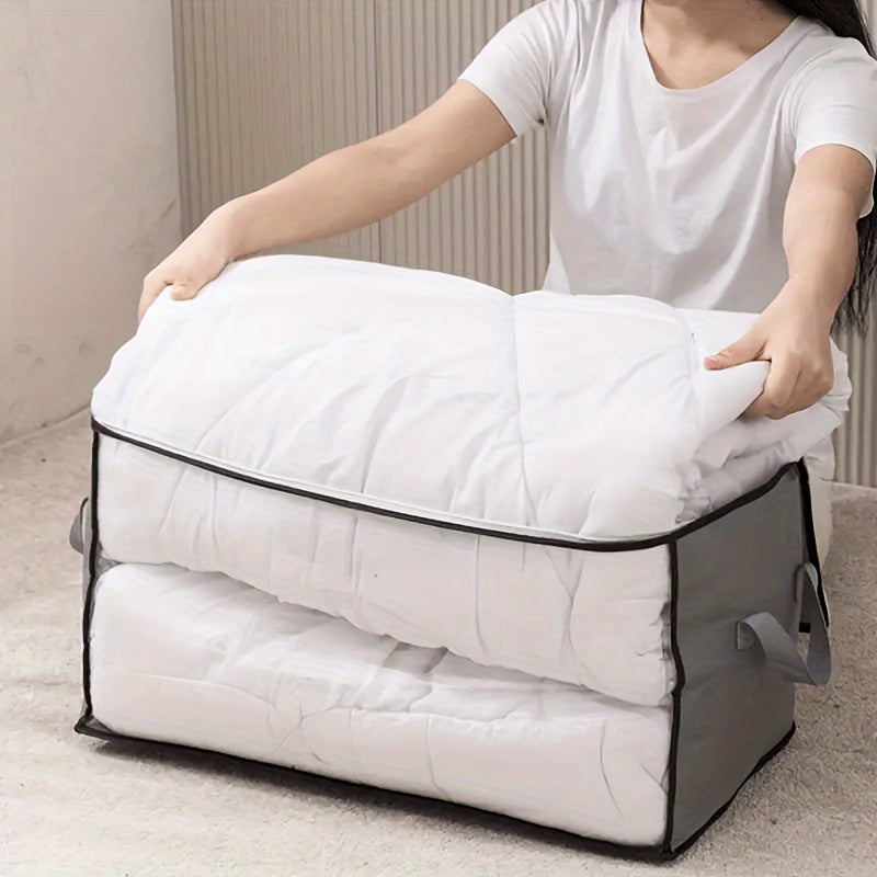 Organizador de armario portátil de gran capacidad con bolsa de almacenamiento de ropa con ventana transparente, bolsa de armario que ahorra espacio