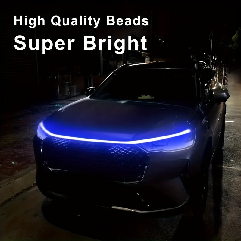 Car Hood Vent Light Neon Accent Strip Multicolor 60-Inch 12V Hardwired