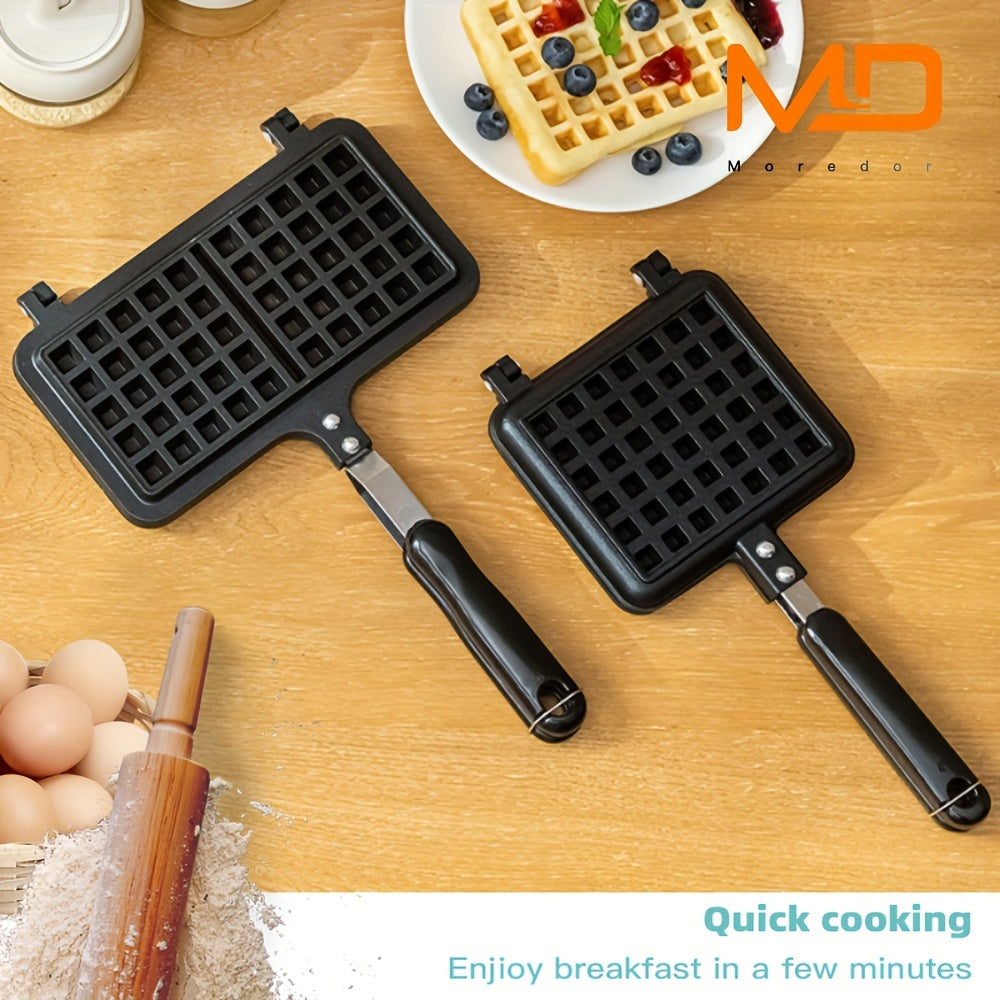 Мини-двусторонняя антипригарная вафельница для блинов и завтрака