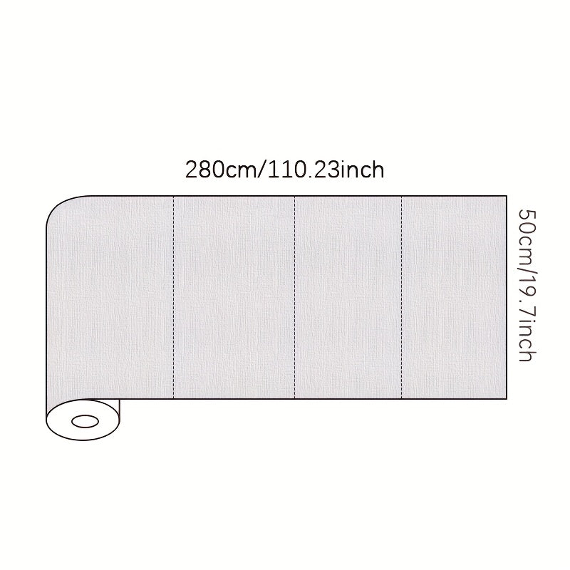 5-Pack White Thermal Insulation Linen Self-Adhesive Wallpaper Vinyl Textured Brick Stone Wood