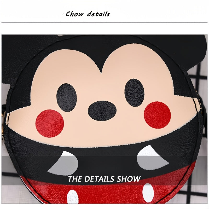 Girls Women Crossbody Bag with Polka Dot Bow Red Black PU Large Capacity