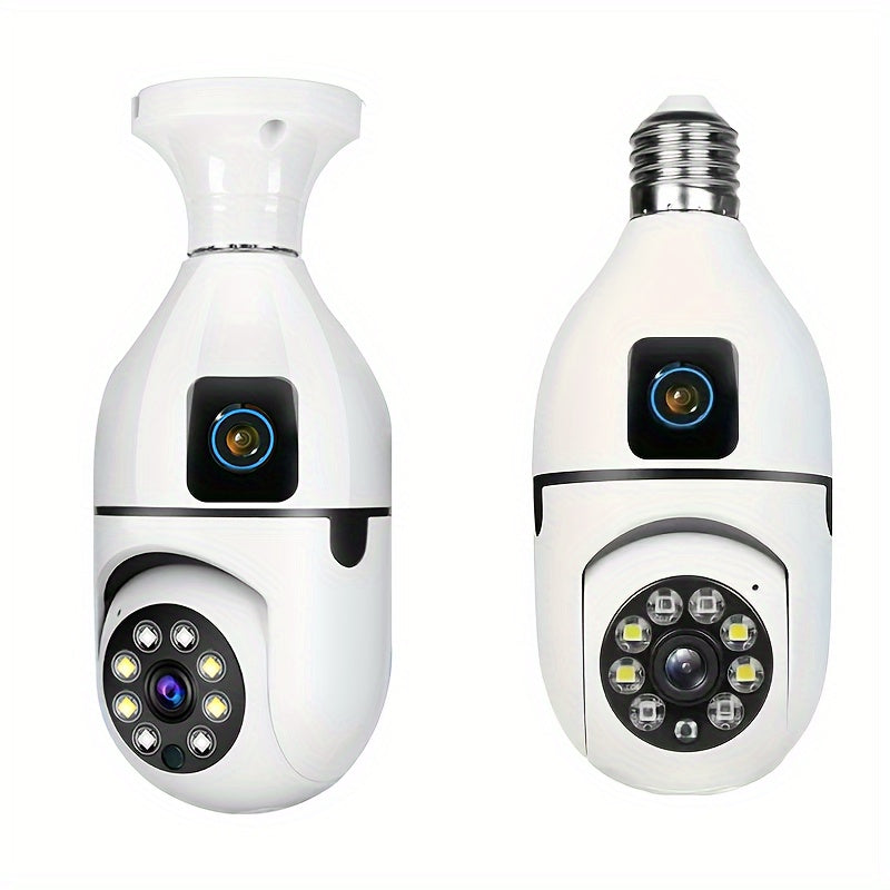 Dual Indoor Outdoor Security Camera with Color Night Vision Motion Spotlight 2-Way Audio