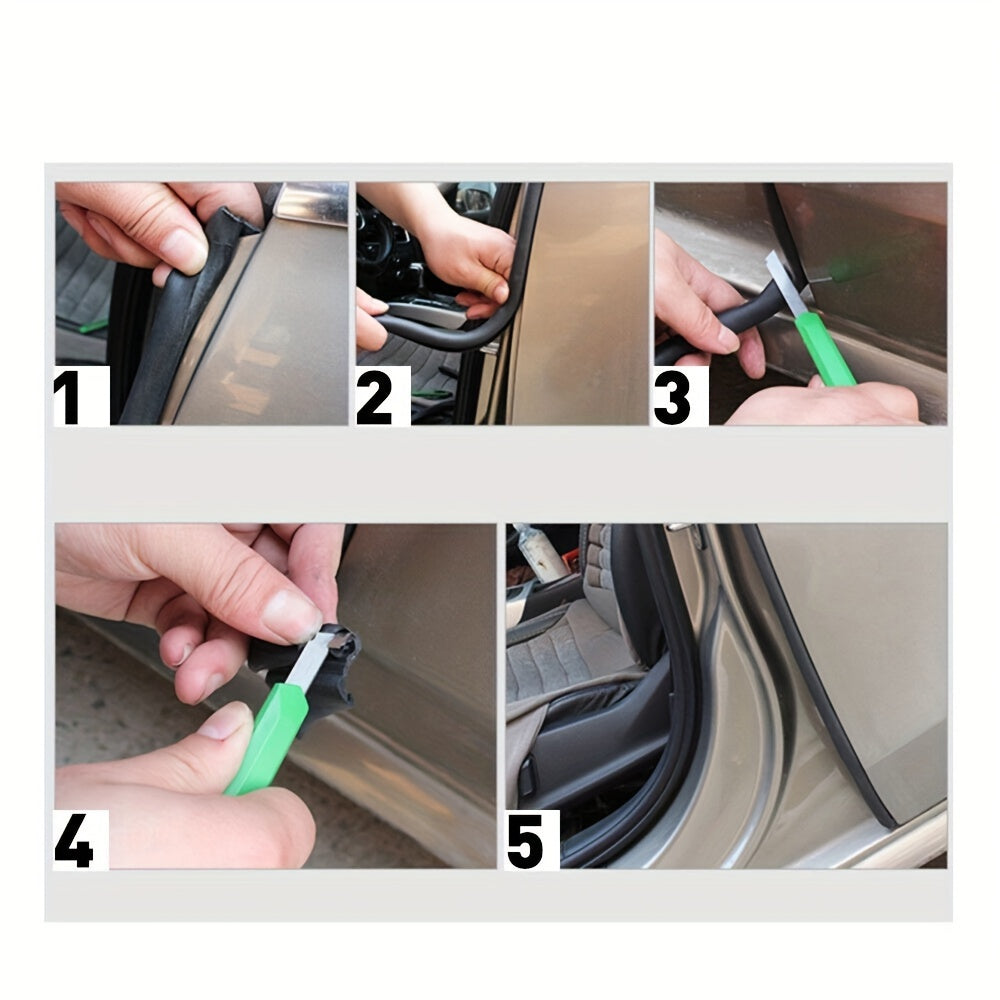 3m Rubber Car Door Seal Strip U Shape Weatherstrip Soundproof Edge Trim