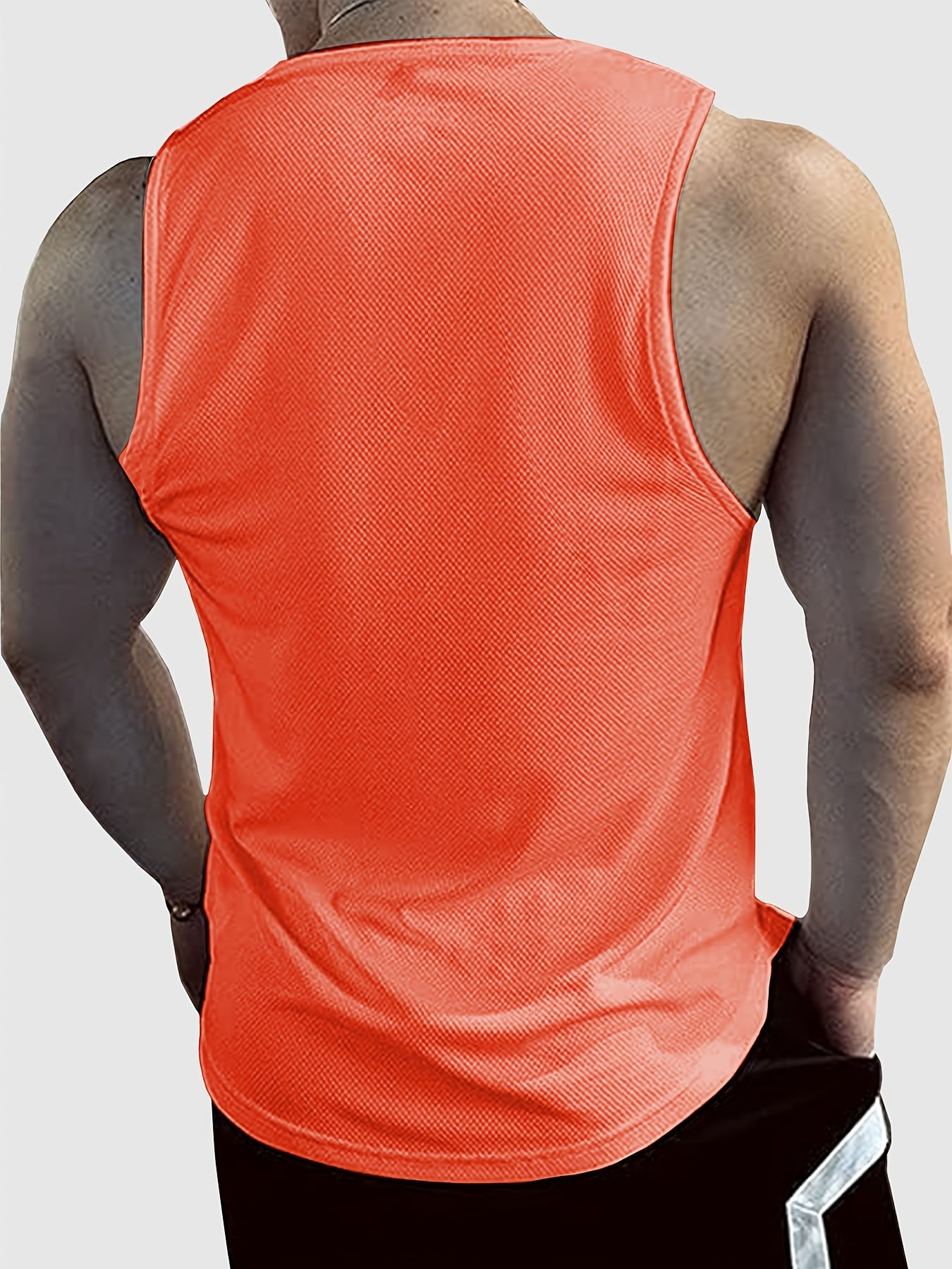 Erkaklar uchun 7 ta to'plam, kattalar o'lchamidagi mushak sport tanki, tez quriydigan, yumshoq bo'yin, odatdagi moslashuv, to'qilgan mato, bir xil rang, biroz cho'ziladigan - sport faol kiyimlari