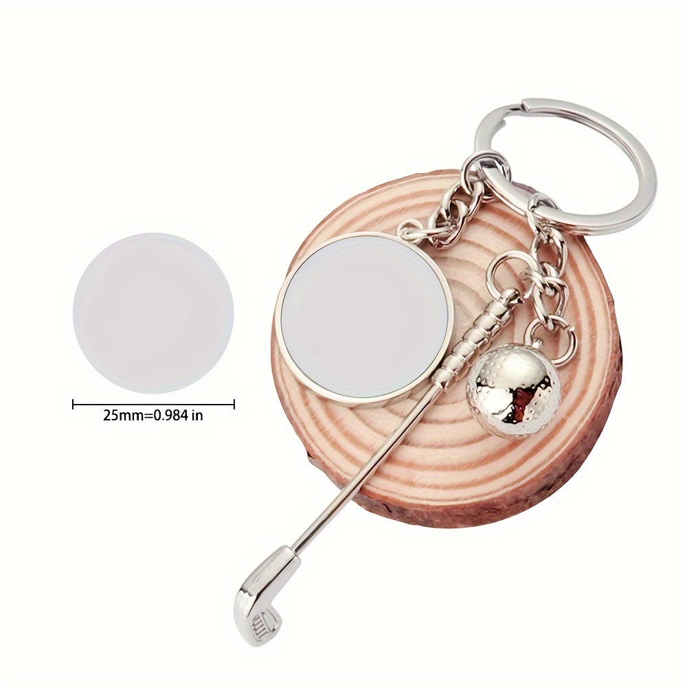 Set of 10 Sublimation Metal Keychains for Sports Fans Football Soccer Baseball Hockey Golf Personalize Backpacks