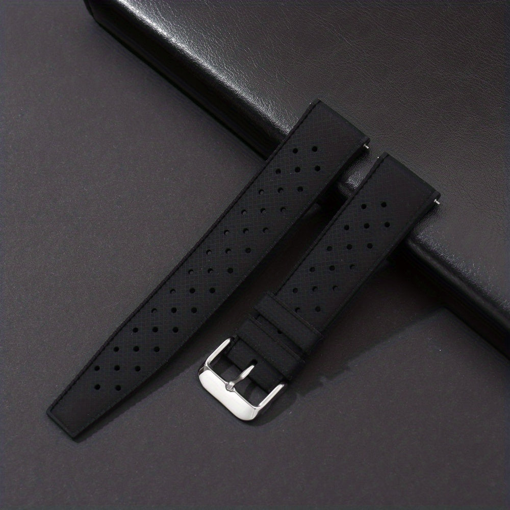 Correa de reloj inteligente impermeable transpirable de silicona con liberación rápida para 18mm 20mm 22mm