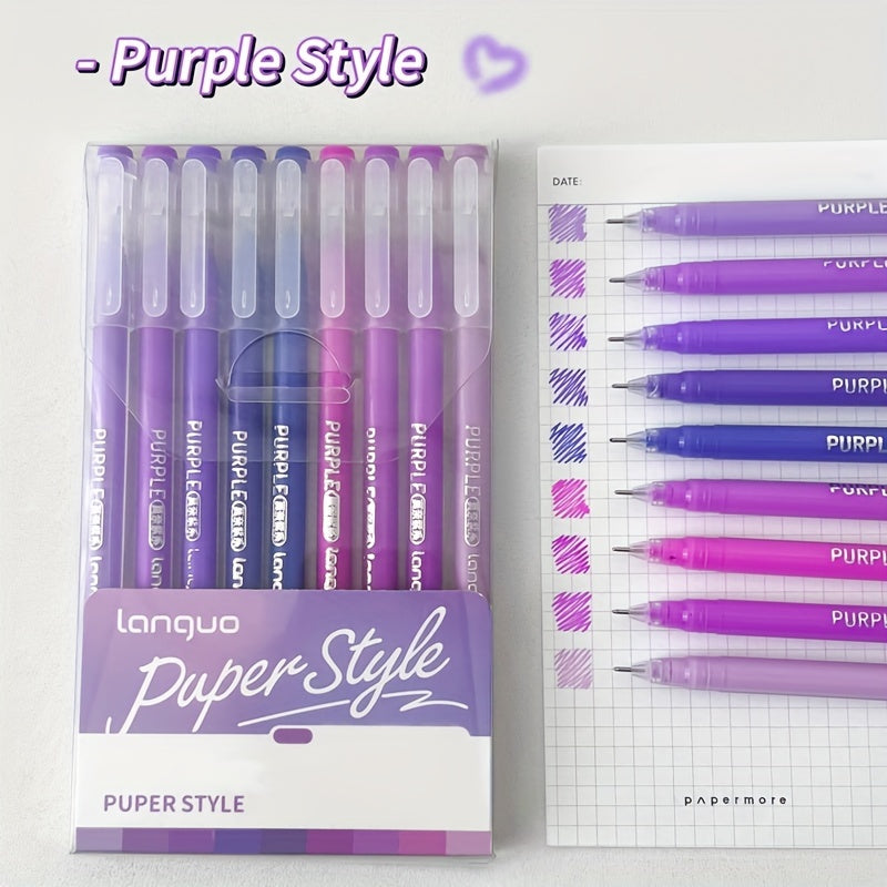 9 шт. ручек для каллиграфии с ретро-палитрой цветов Моранди и сменными чернильными картриджами, складывающимися