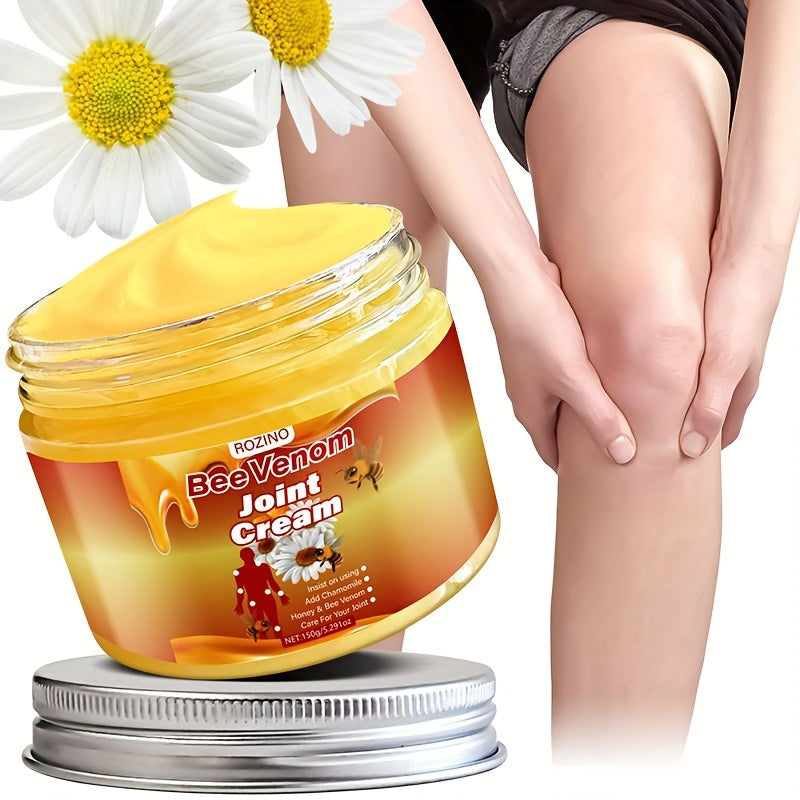 Crema de masaje articular con veneno de abeja 150g, crema corporal hidratante y reafirmante con manzanilla, girasol, aloe, hipoalergénica