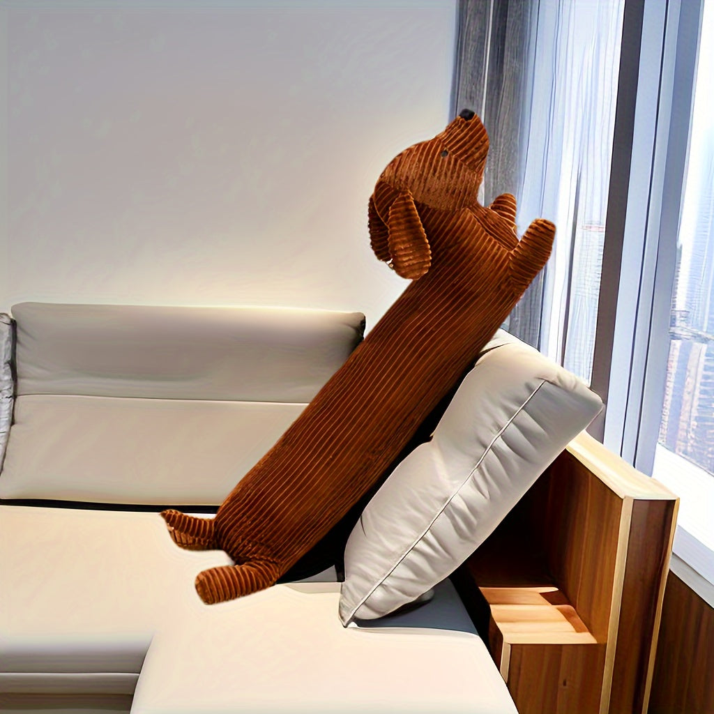 Almohada de peluche de teckel lavable y suave para soporte de cuello y cintura