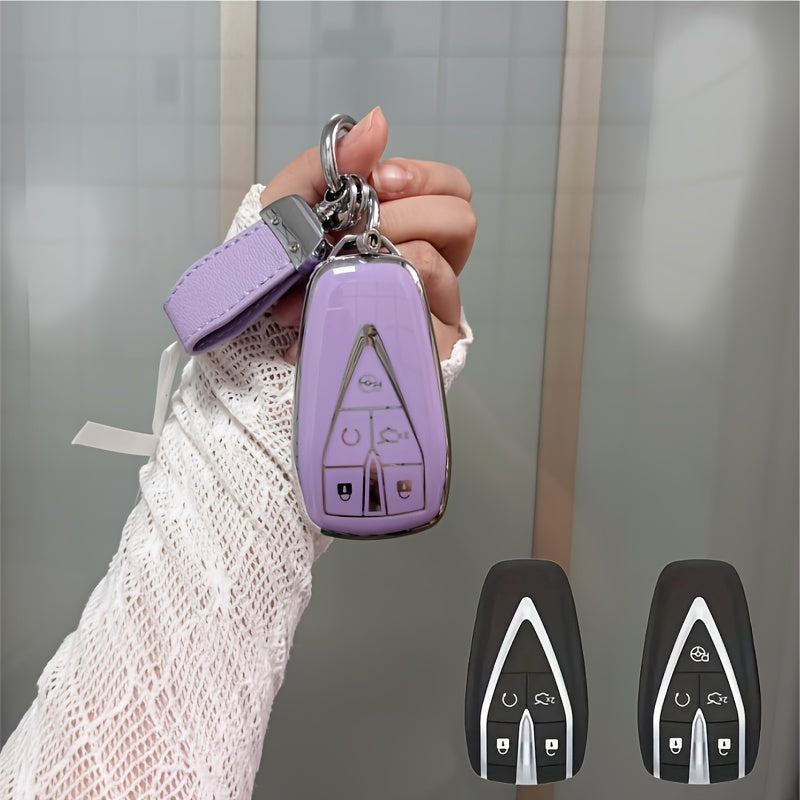 Luxury Pink TPU Car Key Cover for Smart Start Key Protector for Vehicles