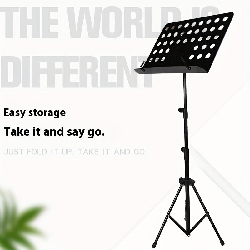 Adjustable Alloy Music Stand for Guitar Violin and More Portable Foldable Durable Metal