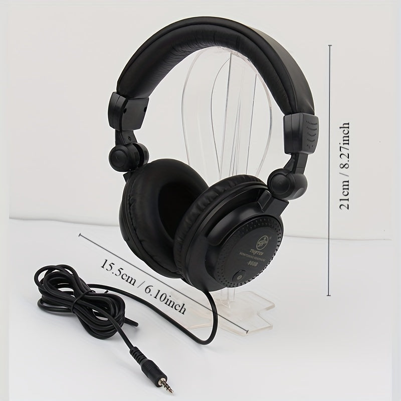High-End Wired Studio Monitor Headphones for Music Production with 3.5mm to 6.5mm Adapter