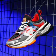 Men's Fabric Chunky Sneakers for Running Basketball and Workouts Breathable Shock Absorbing