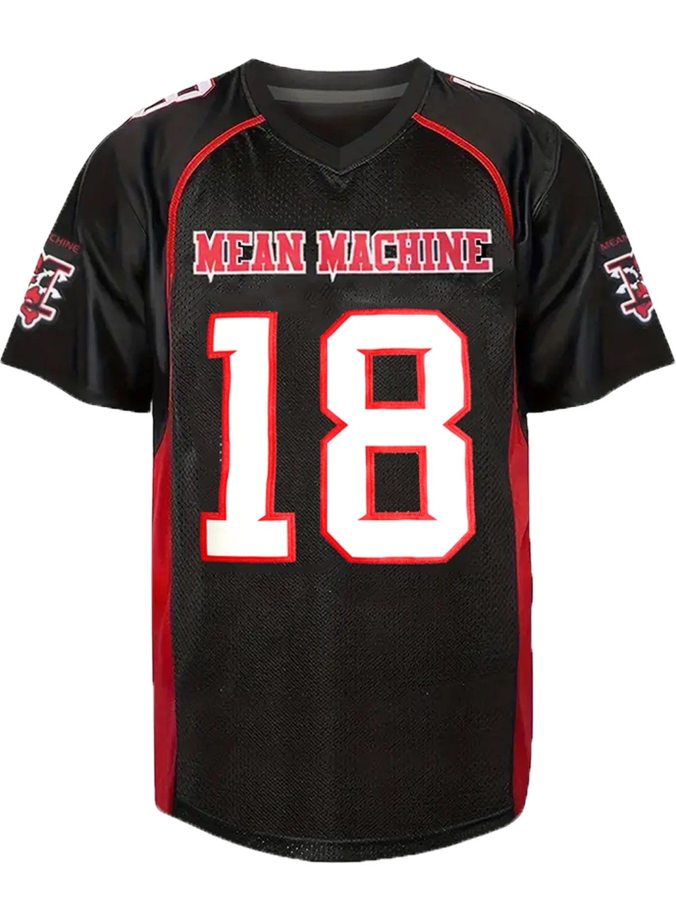 Plus Size Embroidered Football Jersey V-Neck Loose Fit Polyester for Men Women