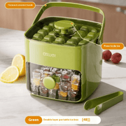 48-Cube Ice Maker Tray Double-Layer Food-Grade Plastic Freezer-Safe