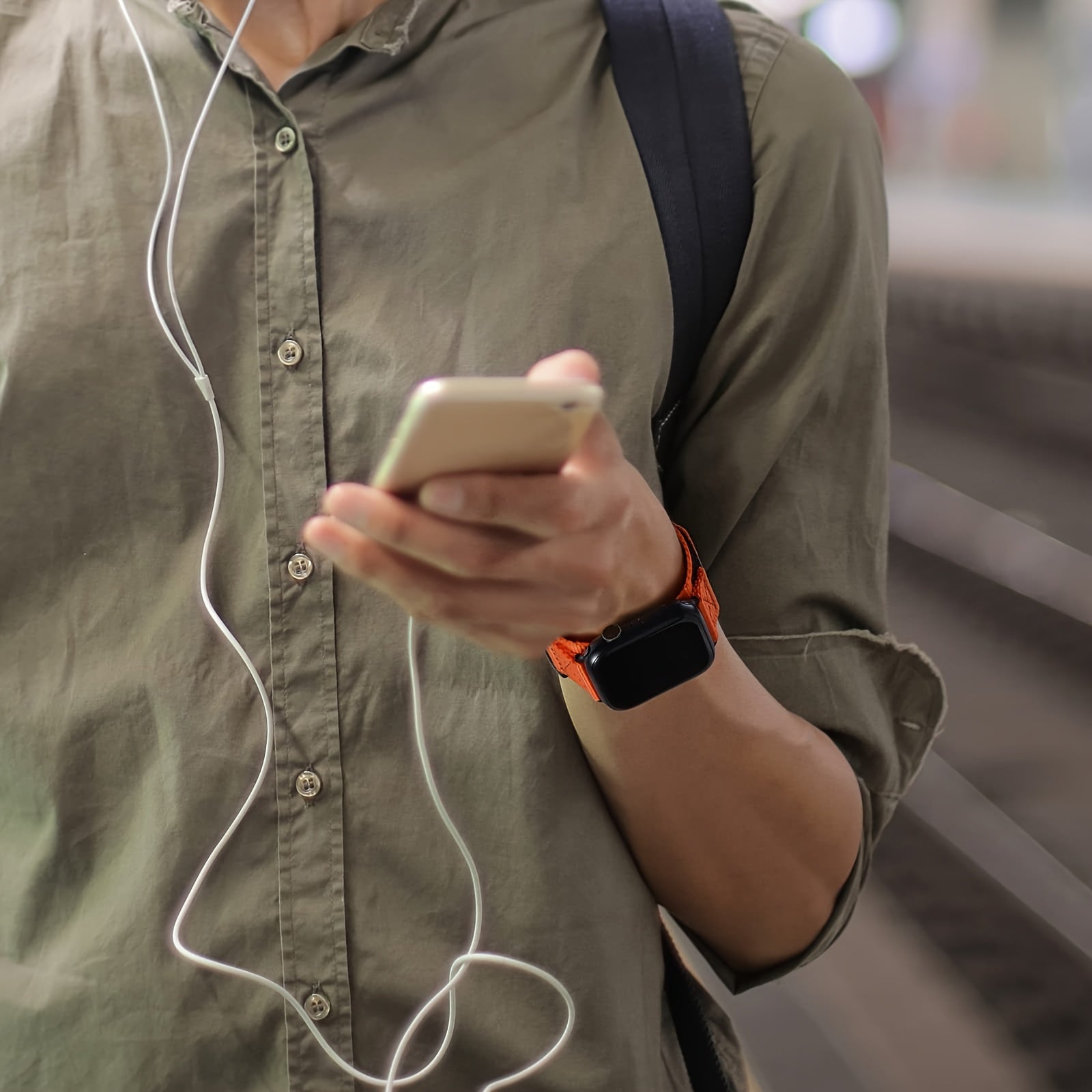 Camouflage Nylon Watch Band for Apple Watch Series 1-10 Ultra and SE Outdoor Sports Hiking