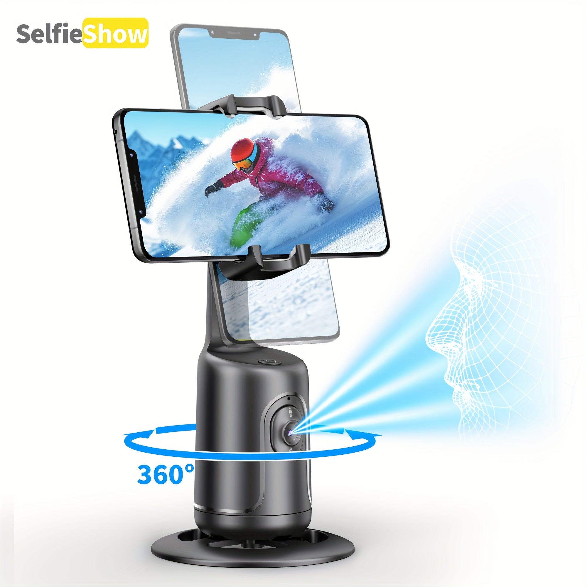 Portable 360° Auto Face Tracking Tripod Selfie Stick for Vlogging and Live Streaming