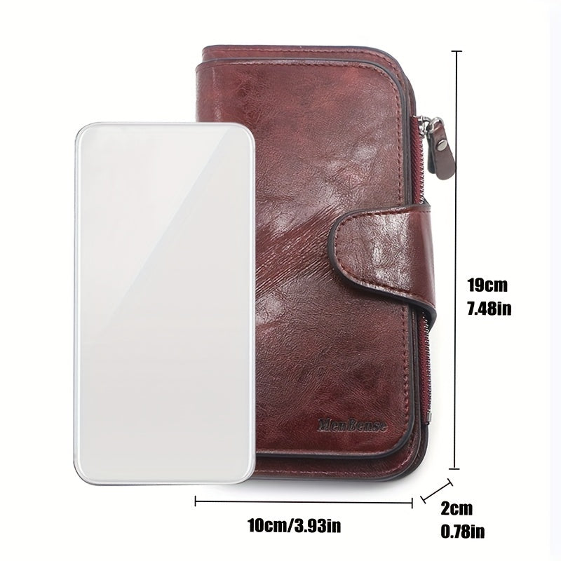 Ayollar uchun vintage uzun hamyon, kundalik foydalanish uchun katta sig'imga ega rangsiz clutch tangalar sumkasi.