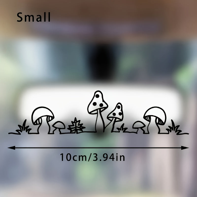 Adorable Mushroom Vinyl Sticker Set For Cars and Outdoors Durable Weather-Resistant