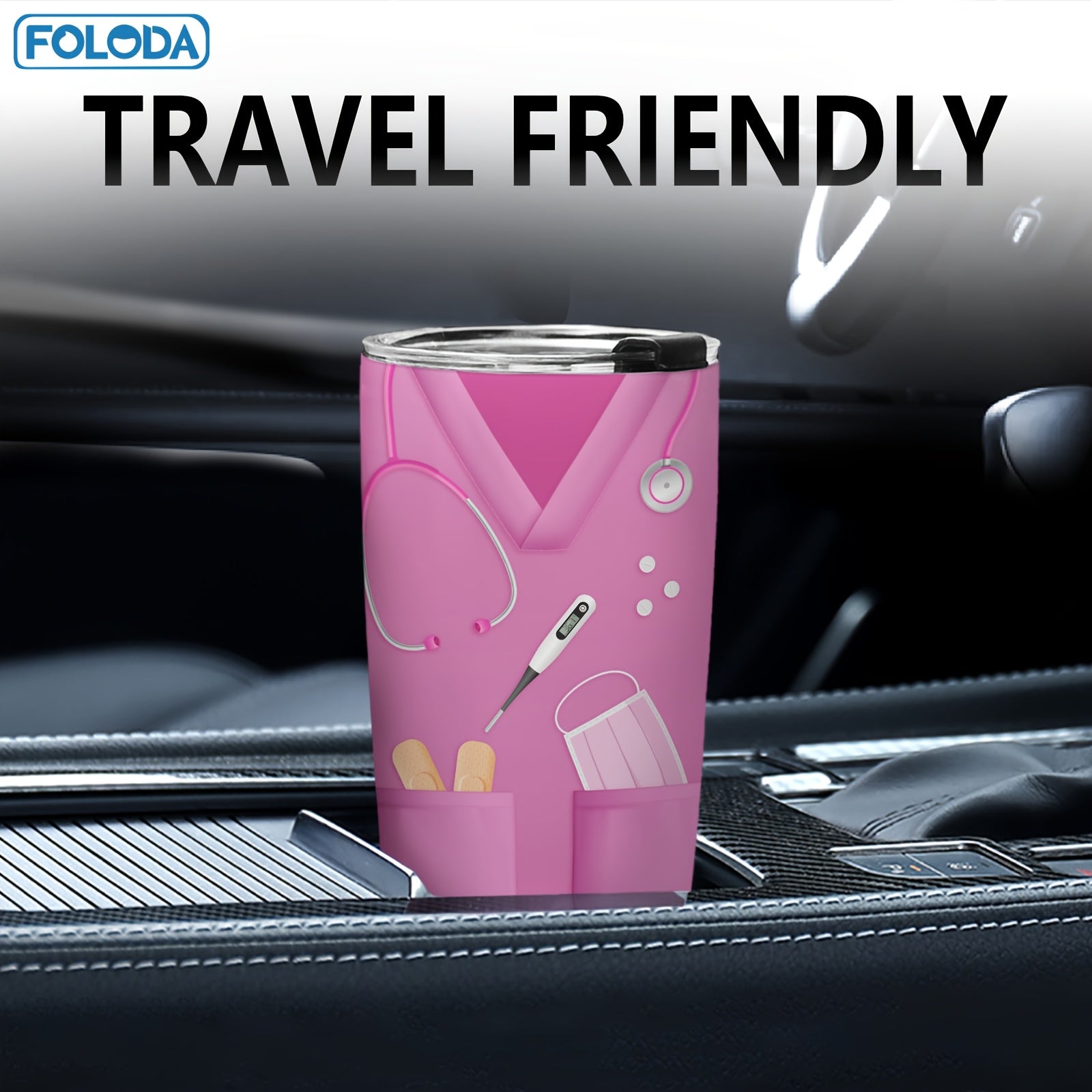 20oz Insulated Stainless Steel Tumbler with Lid for Hot Cold Drinks Travel Outdoor